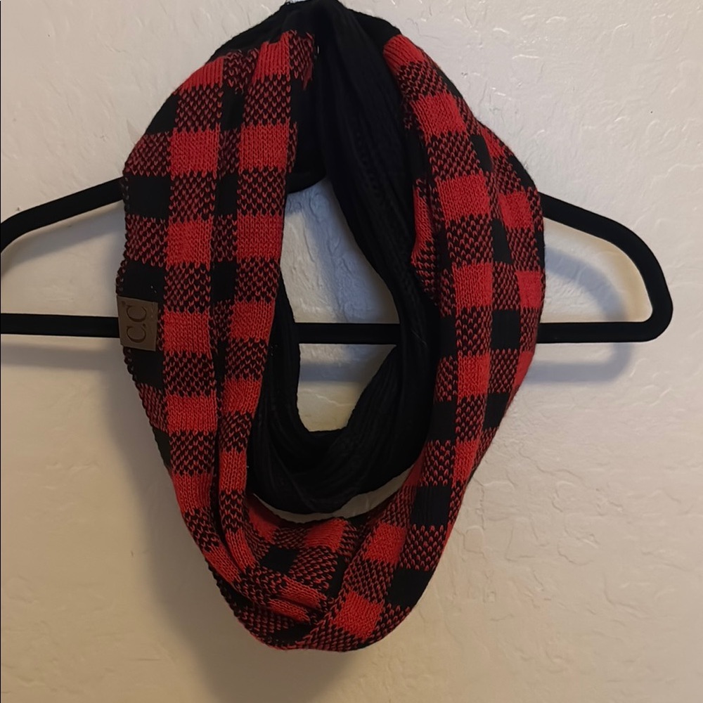 C.C Red and Black Plaid Women's Scarf